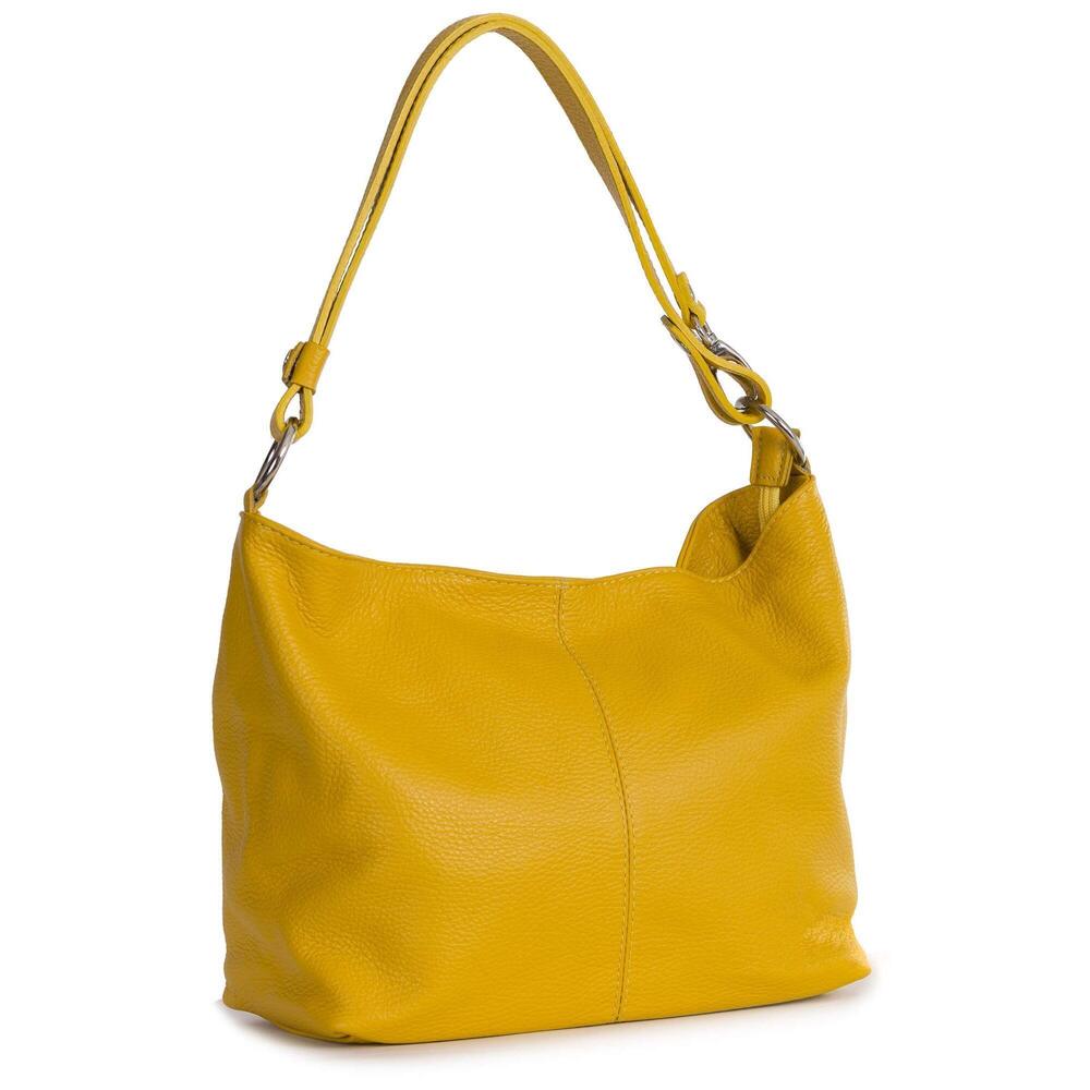 8946 Genuine Italian Leather Hobo Shoulder Bag - Medium Size Handbag